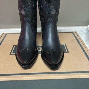 Tecovas Black Heeled Boots for Women